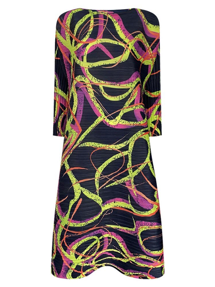 Black Swirls Dress - Kelly Obi New York