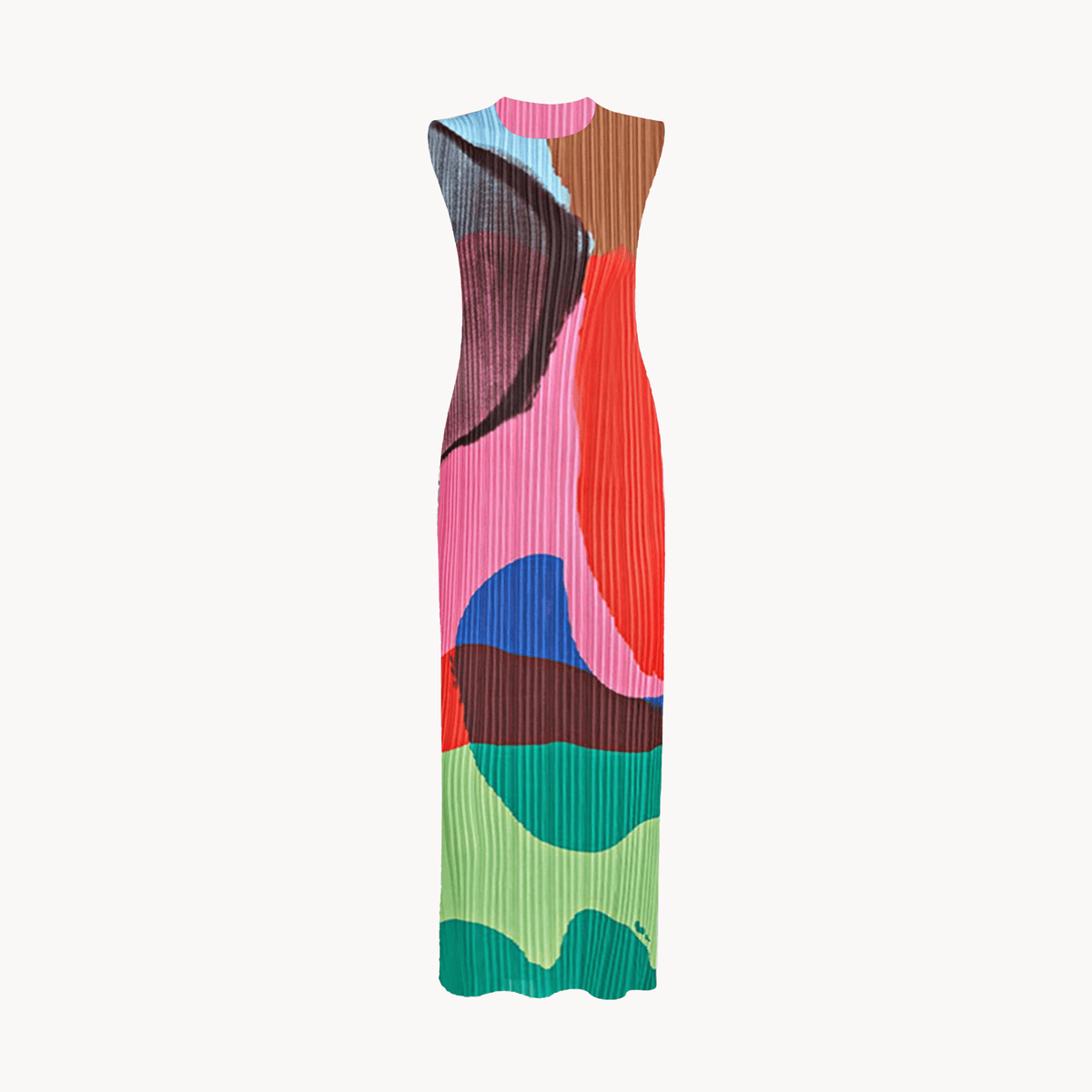 Blocked Pleated Pencil Dress - Kelly Obi New York