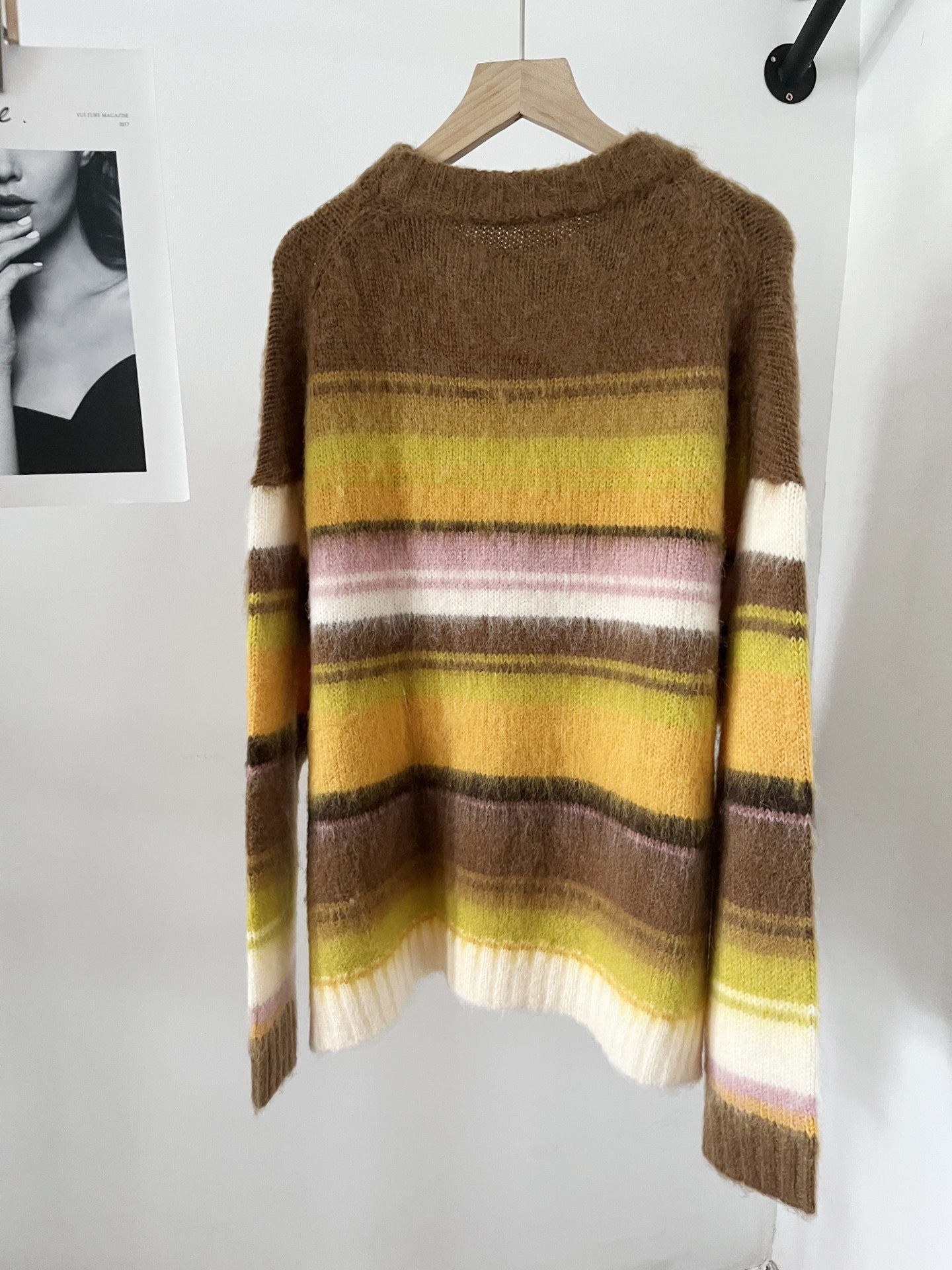 Blonde Stripes Mohair Knit Sweater - Kelly Obi New York