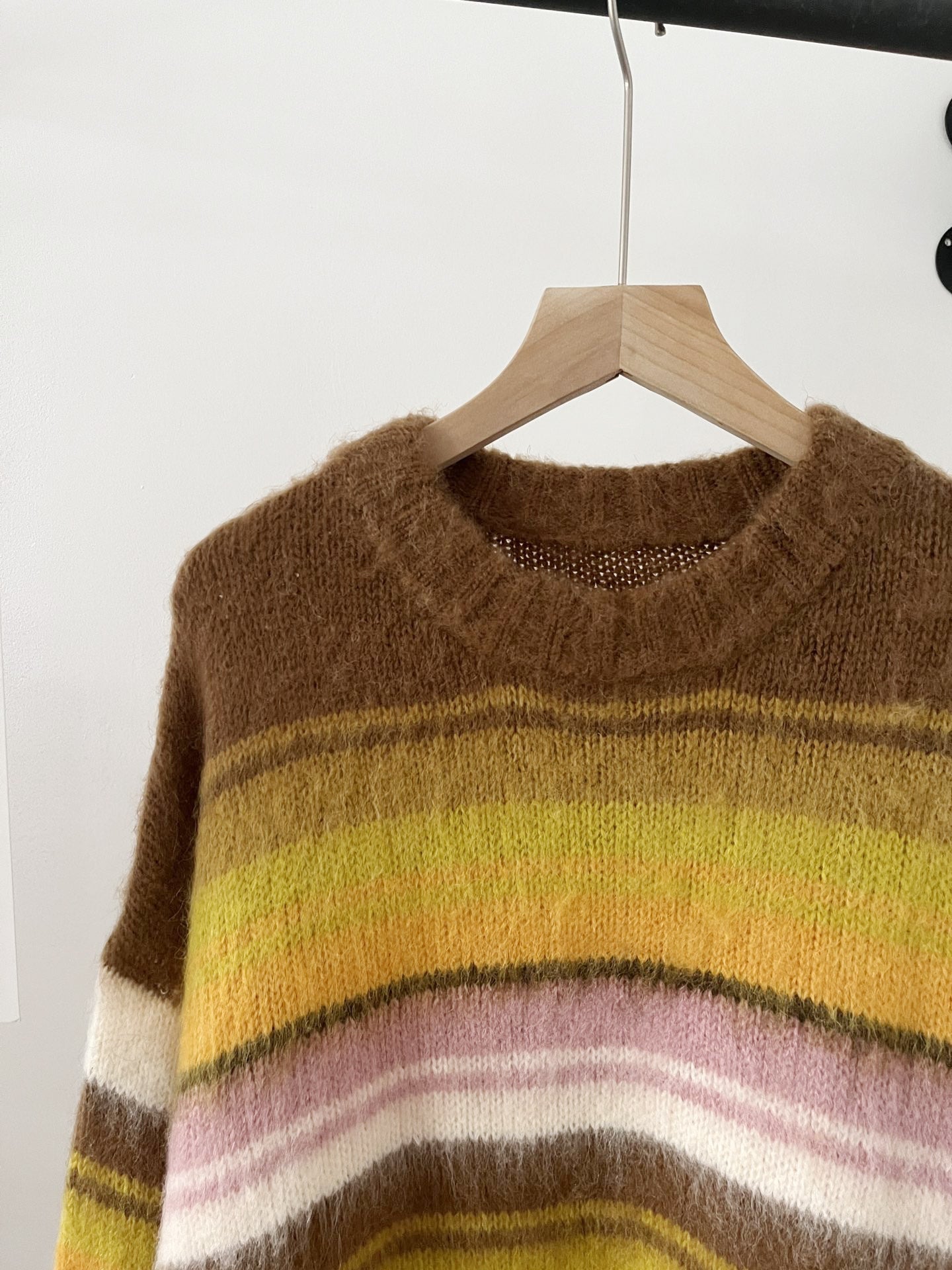 Blonde Stripes Mohair Knit Sweater - Kelly Obi New York