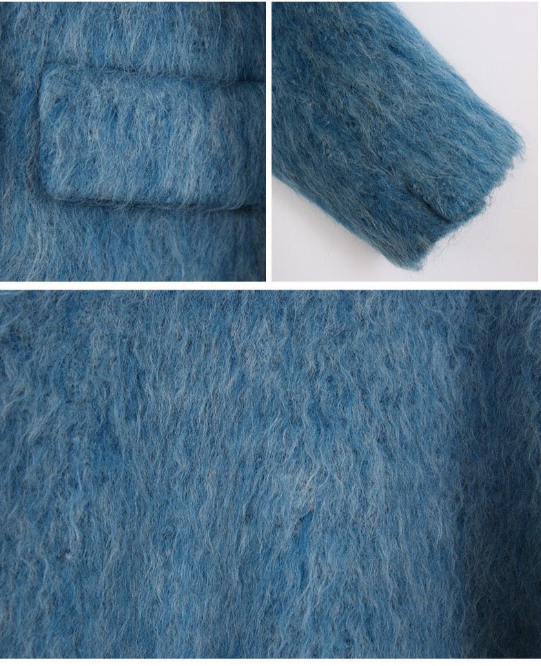 Blue Fuzzy Oversized Blazer - Kelly Obi New York
