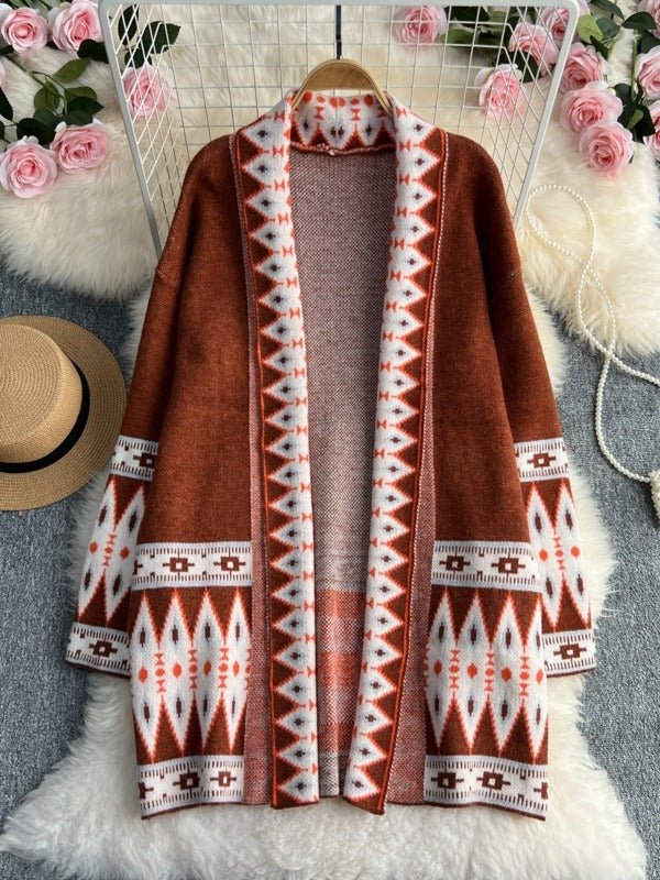 Bohemian Loose Fit Knit Cardigan - Kelly Obi New York