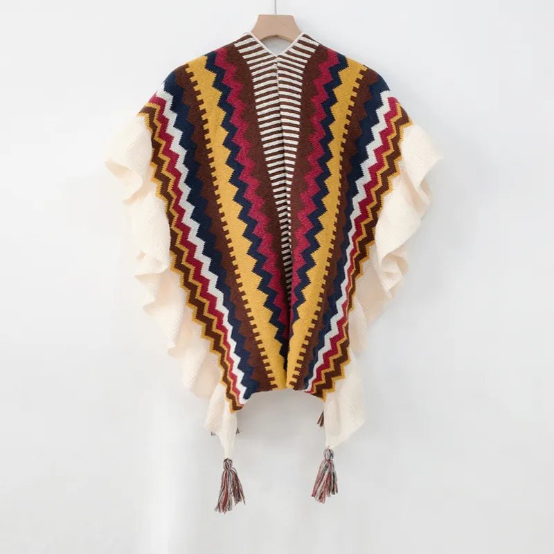 Bohemian Ruffled Shawl - Kelly Obi New York