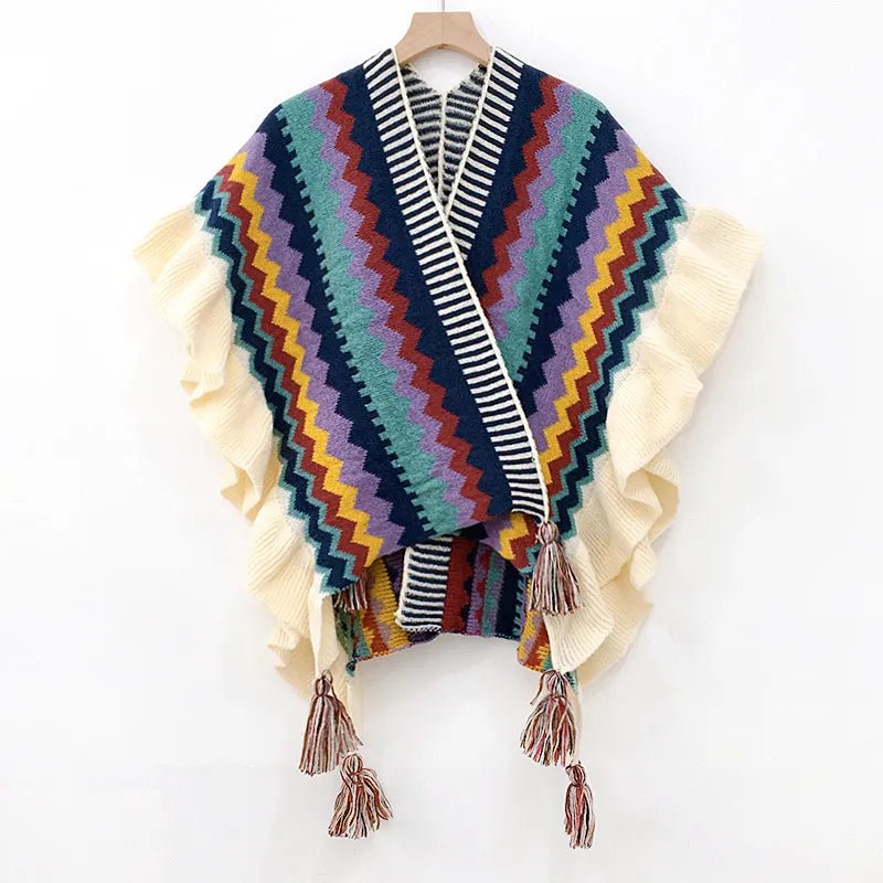 Bohemian Ruffled Shawl - Kelly Obi New York