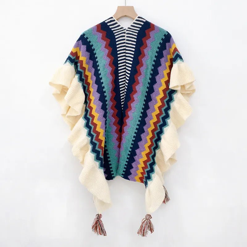 Bohemian Ruffled Shawl - Kelly Obi New York