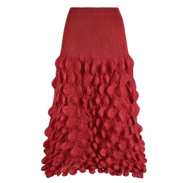 Bubble Pleated Loose Fit Skirt - Kelly Obi New York