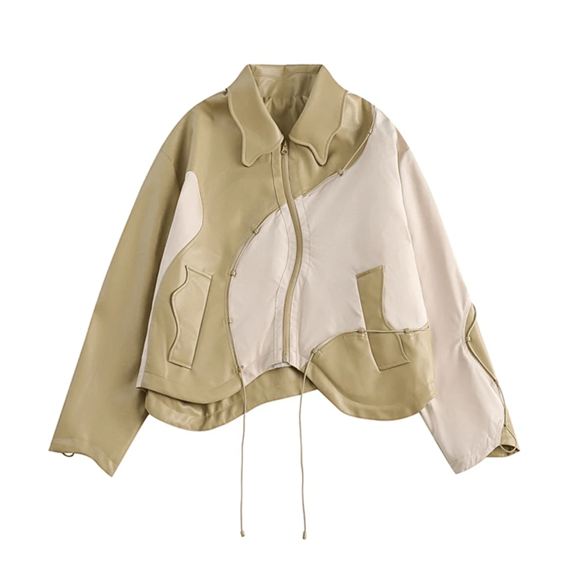 Butterfly Collar Two Tone Jacket - Kelly Obi New York