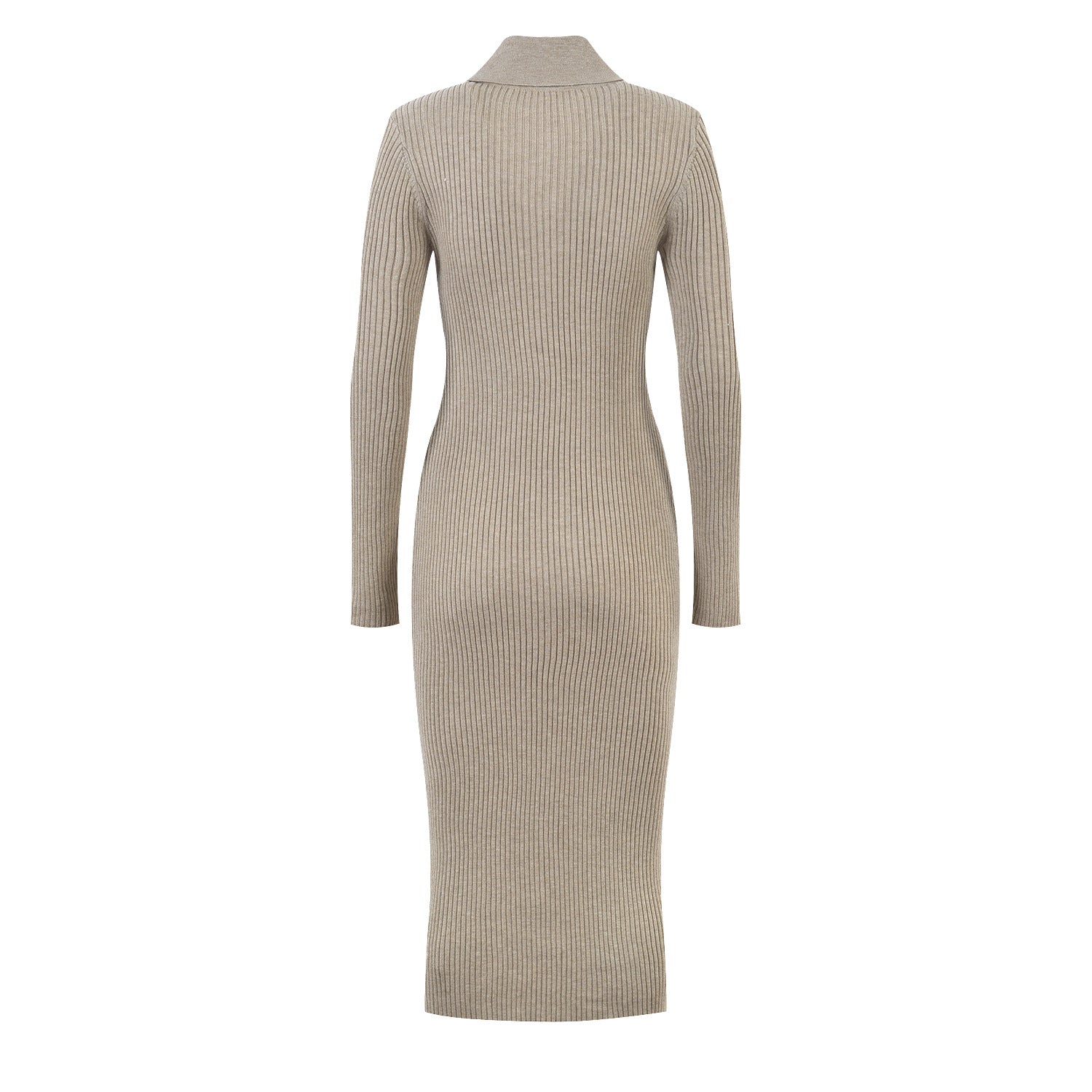 Button Down Mid-Calf Knitted Dress - Kelly Obi New York