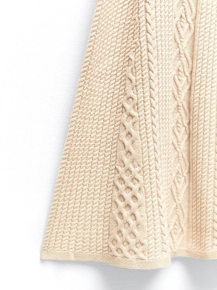 Cable Knit Midi Dress - Kelly Obi New York