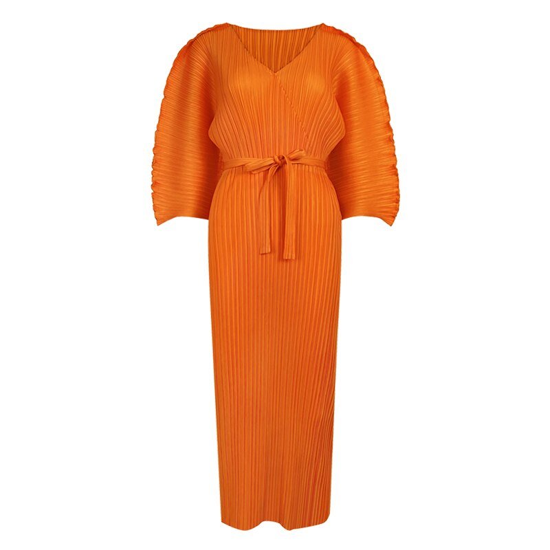 Canary Pleated Dress - Kelly Obi New York