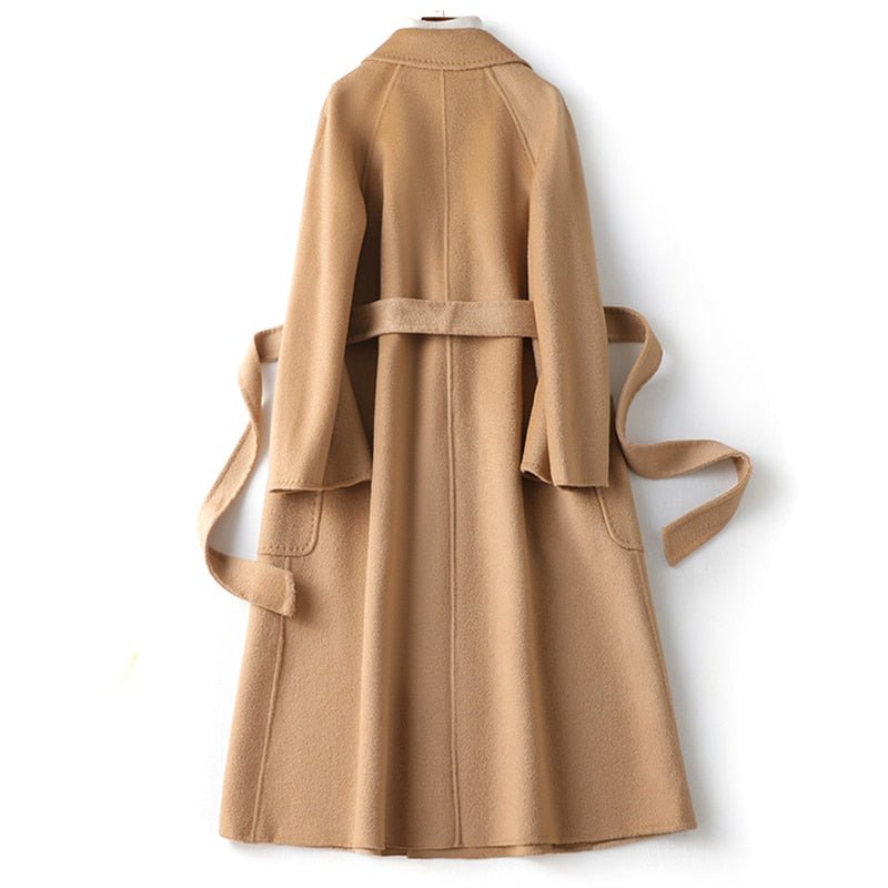 Cashmere Wool Fur Trench Coat - Kelly Obi New York