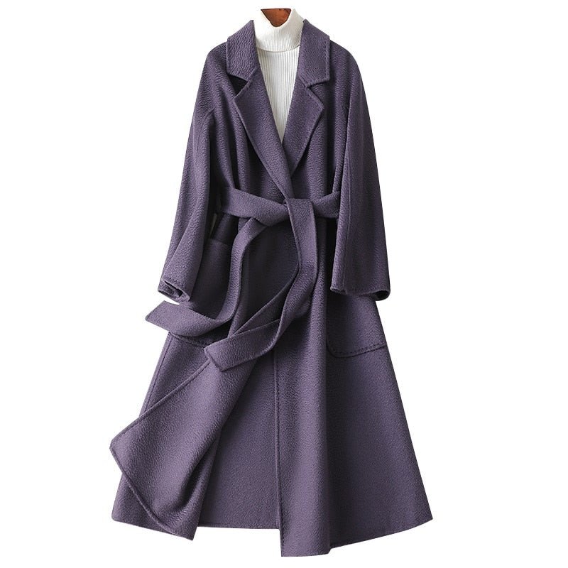 Cashmere Wool Fur Trench Coat - Kelly Obi New York