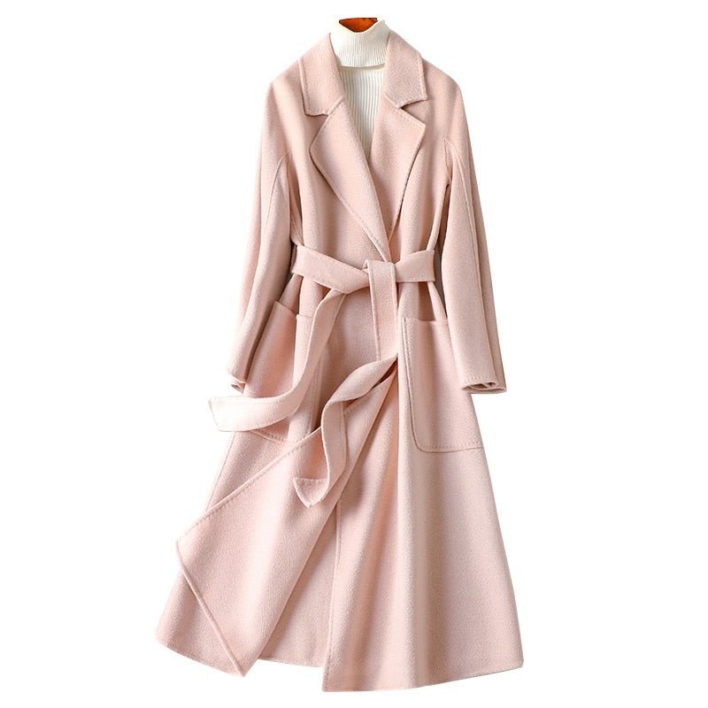 Cashmere Wool Fur Trench Coat - Kelly Obi New York