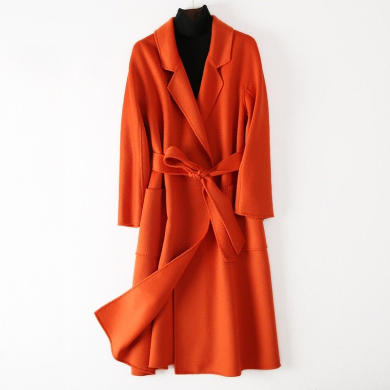 Cashmere Wool Fur Trench Coat - Kelly Obi New York