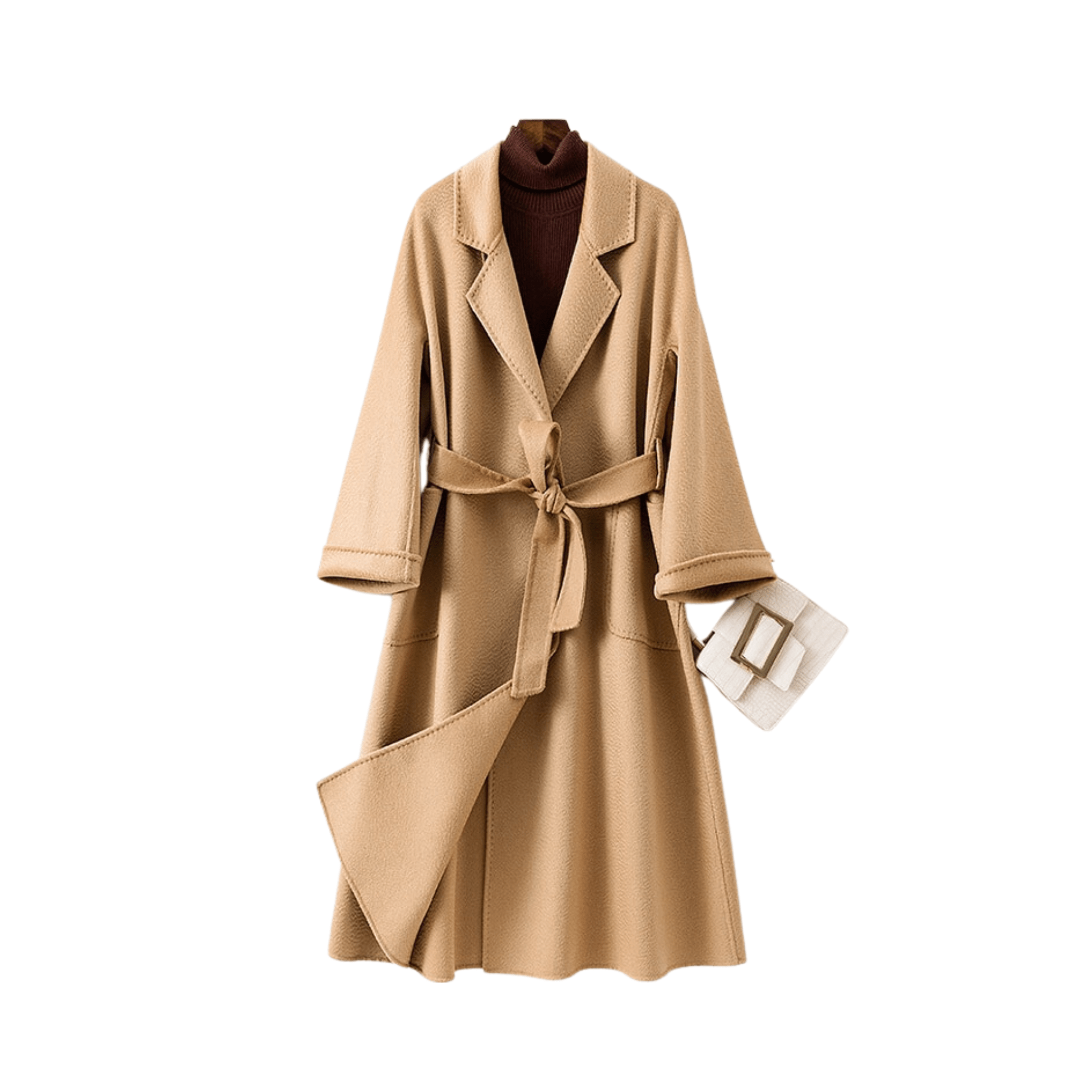 Cashmere Wool Fur Trench Coat - Kelly Obi New York