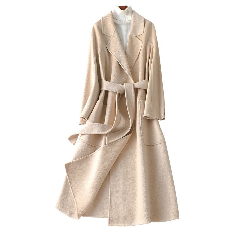 Cashmere Wool Fur Trench Coat - Kelly Obi New York