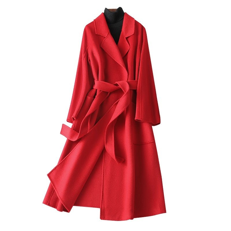 Cashmere Wool Fur Trench Coat - Kelly Obi New York