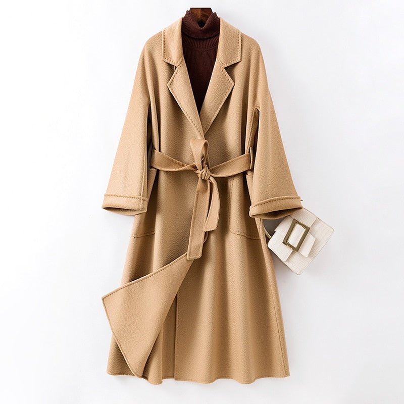 Cashmere Wool Fur Trench Coat - Kelly Obi New York