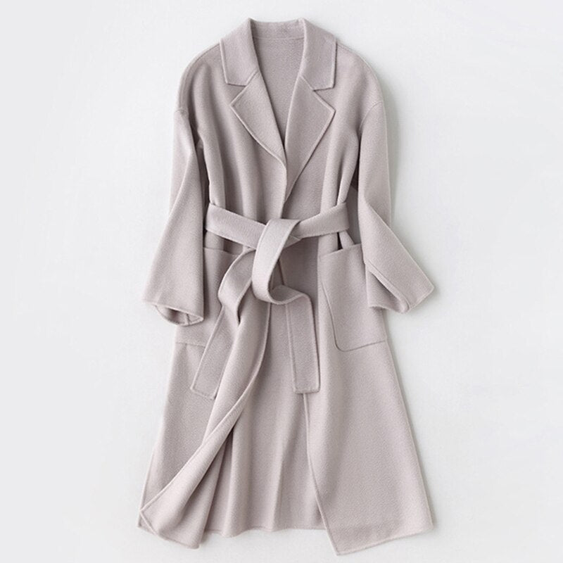 Cashmere Wool Fur Trench Coat - Kelly Obi New York