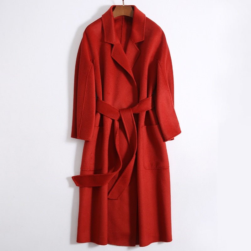 Cashmere Wool Fur Trench Coat - Kelly Obi New York