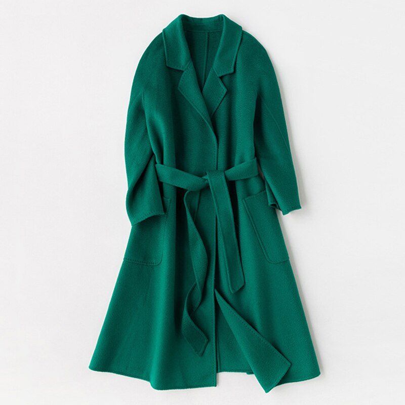 Cashmere Wool Fur Trench Coat - Kelly Obi New York