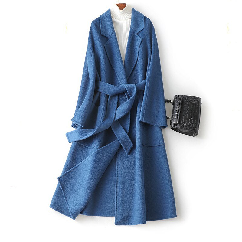 Cashmere Wool Fur Trench Coat - Kelly Obi New York