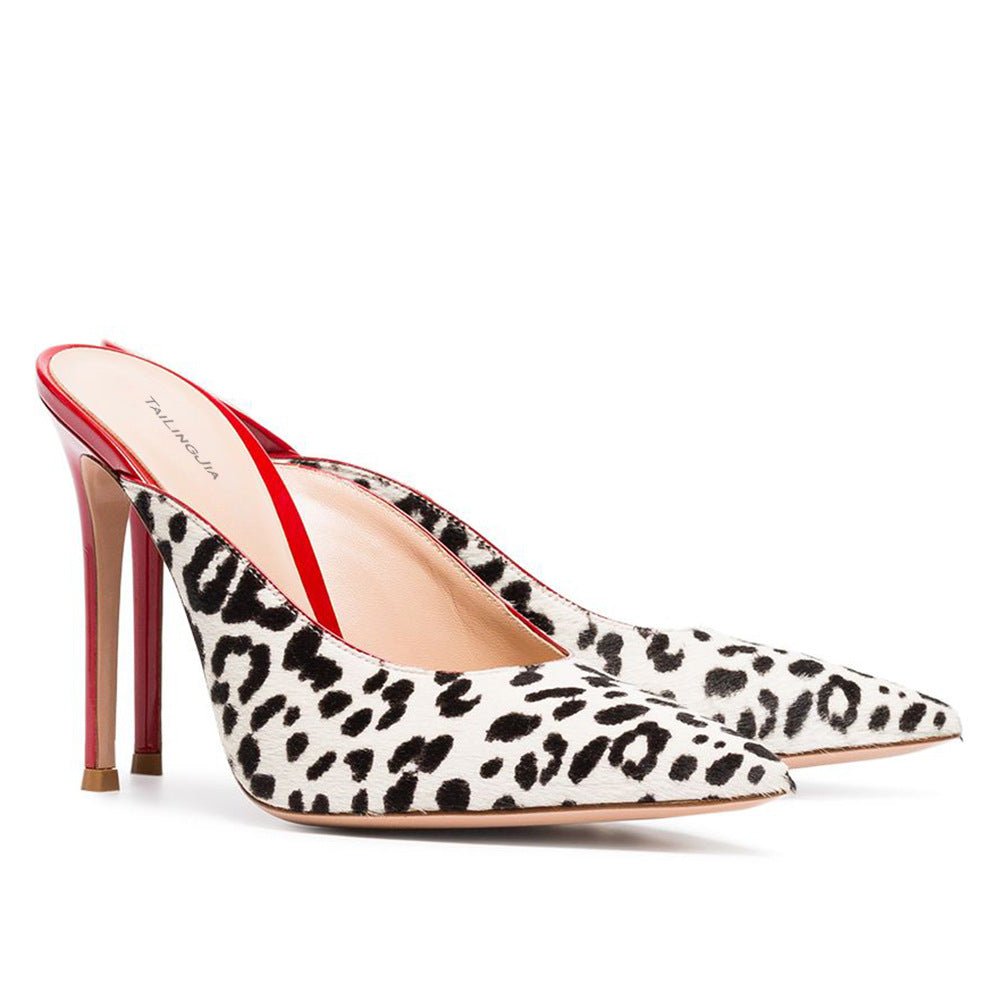 Cheetah Red Mules - Kelly Obi New York