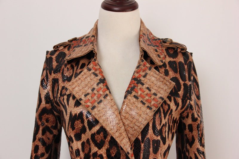 Cheetah Trench Coat - Kelly Obi New York