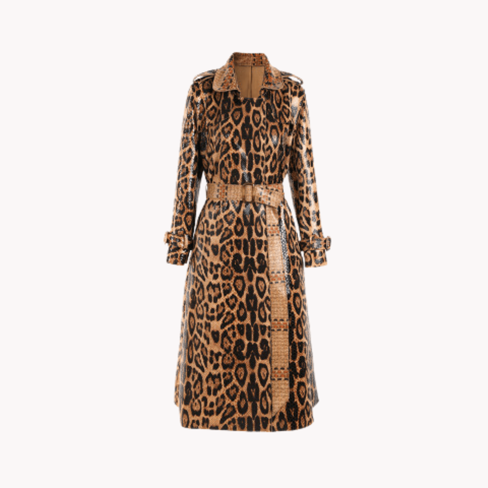 Cheetah Trench Coat - Kelly Obi New York