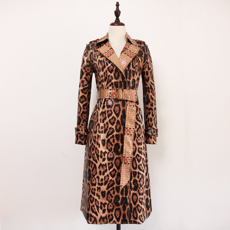 Cheetah Trench Coat - Kelly Obi New York