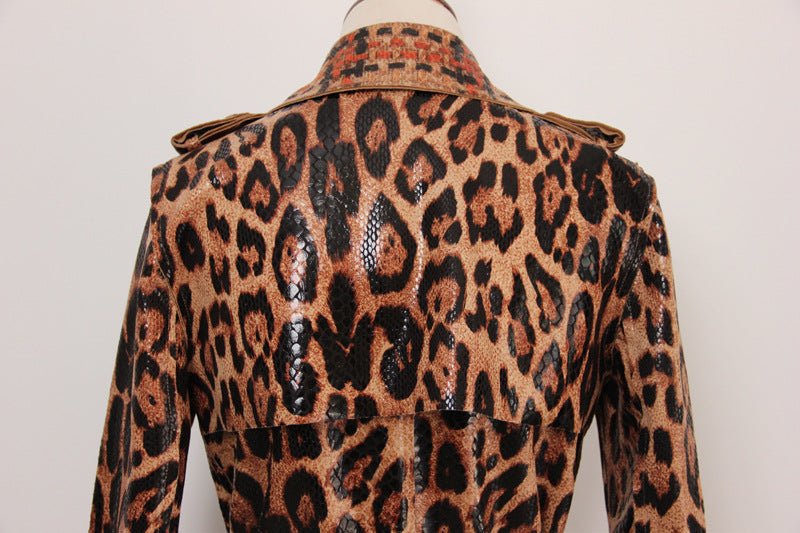 Cheetah Trench Coat - Kelly Obi New York