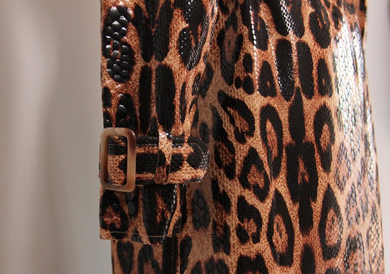 Cheetah Trench Coat - Kelly Obi New York