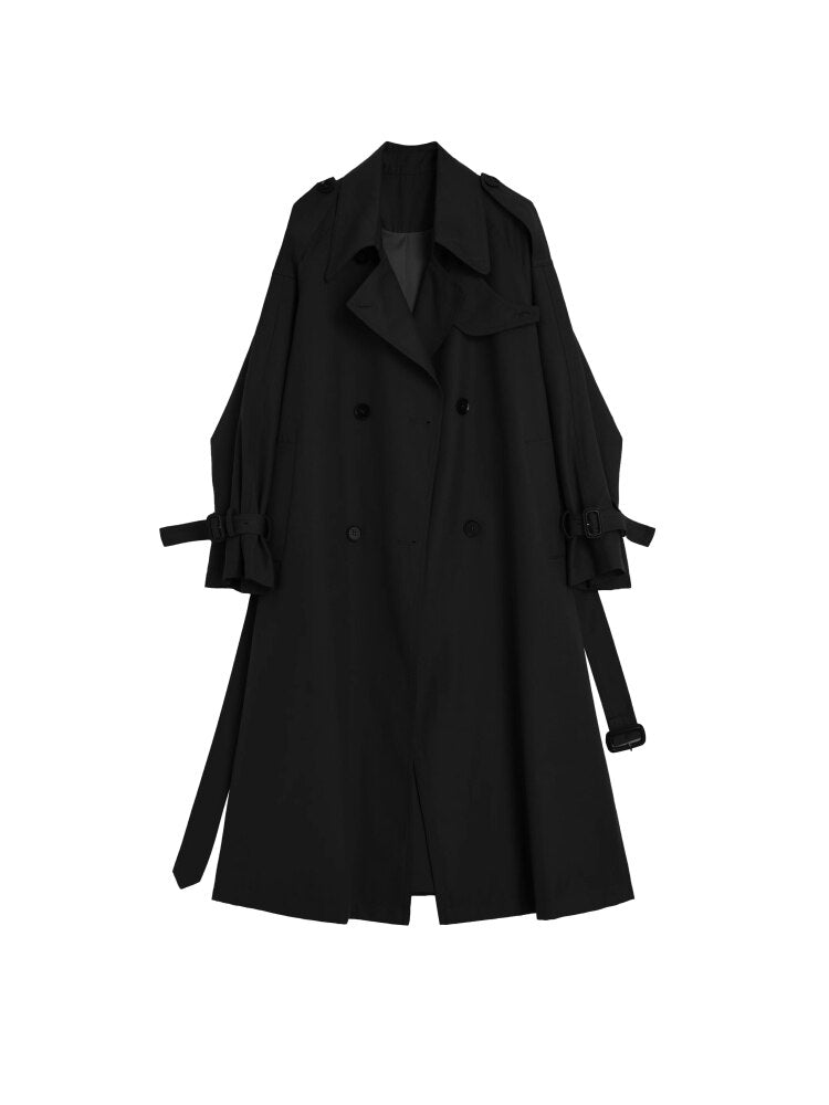 Chic Lace-Up Mid-Length Coat - Kelly Obi New York