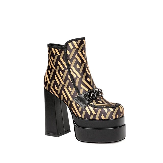 Chunky High Heels Short Boots - Kelly Obi New York