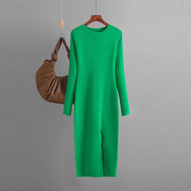 Classic Side Split Sweater Dress - Kelly Obi New York