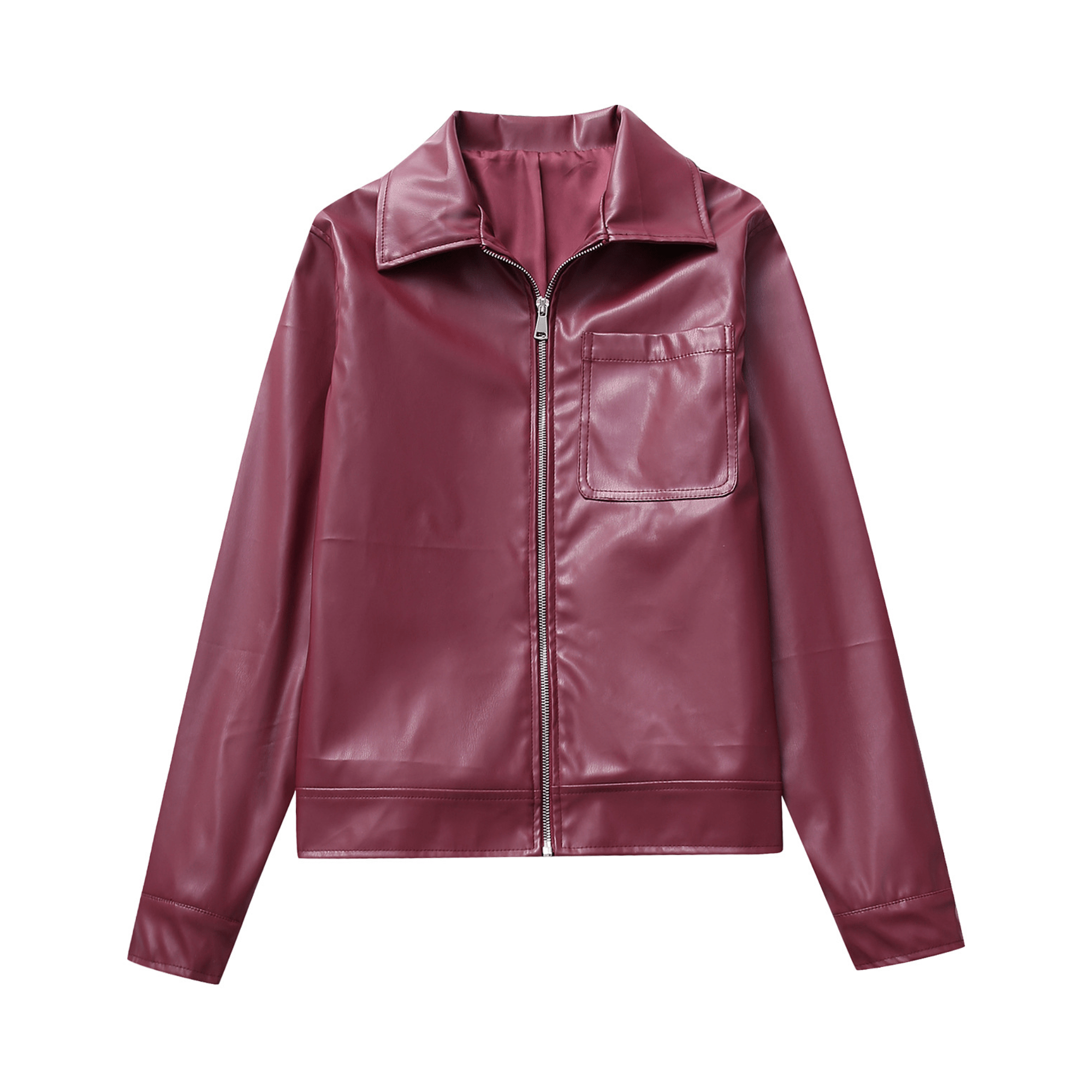 Classic Zip-Up Leather Jacket - Kelly Obi New York