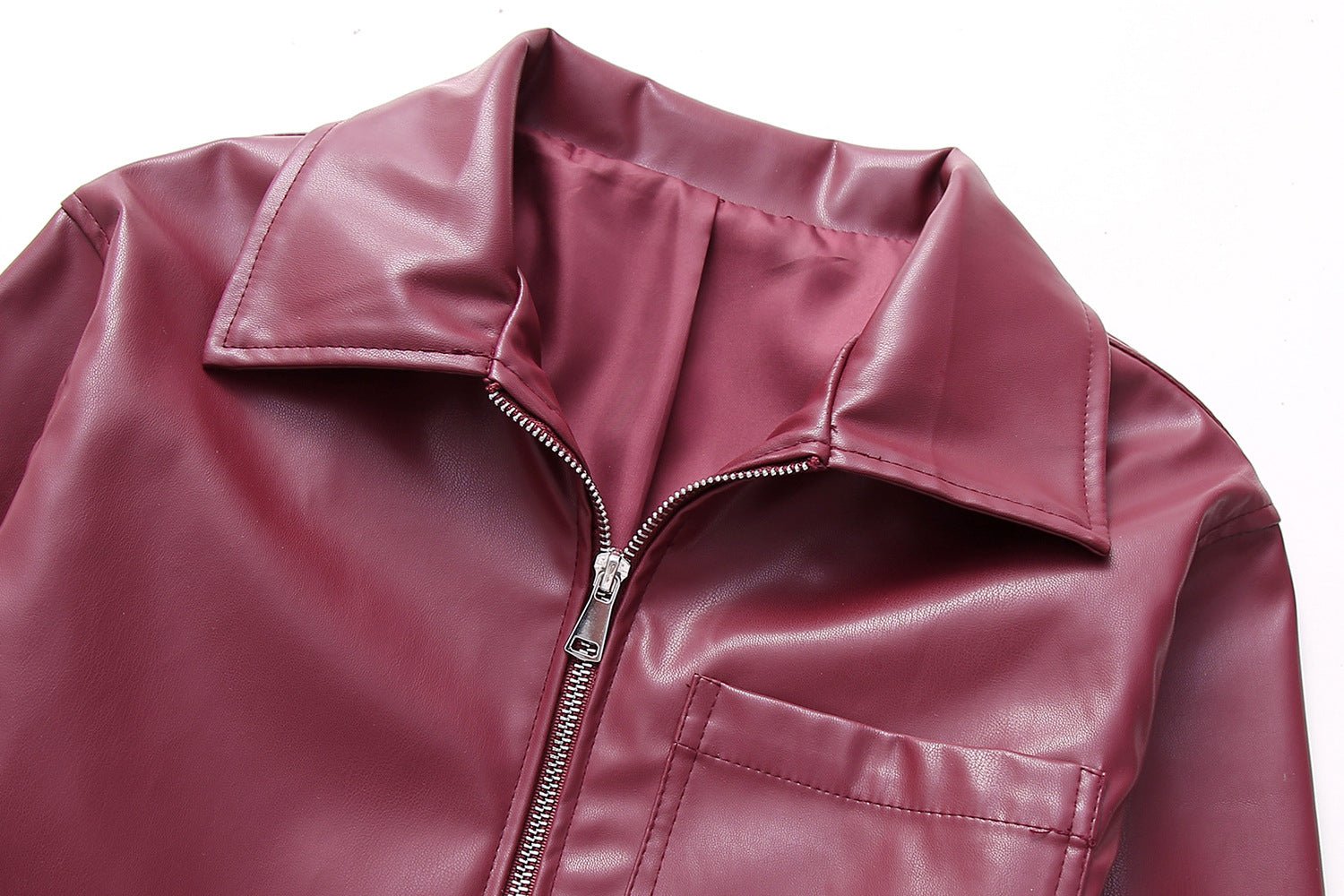 Classic Zip-Up Leather Jacket - Kelly Obi New York