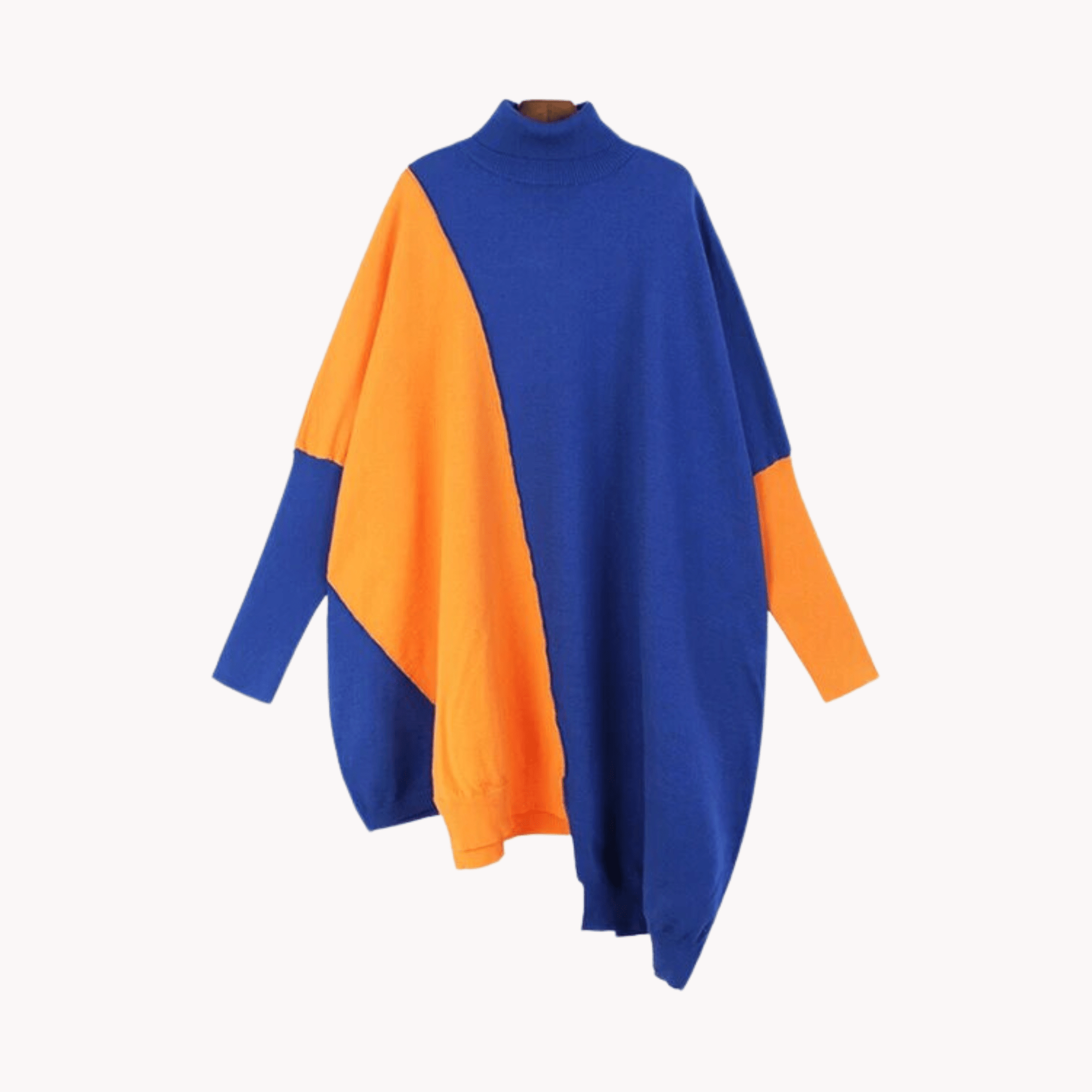 Color-block Irregular Oversized Knit Sweater - Kelly Obi New York
