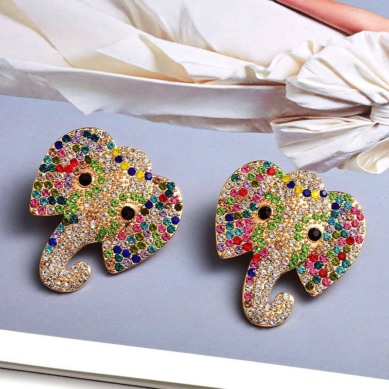 Colorful Elephant Stud Earrings - Kelly Obi New York