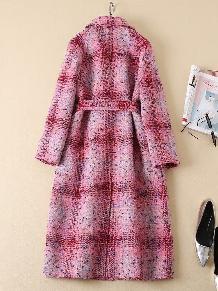 Confetti Red Plaid Coat - Kelly Obi New York