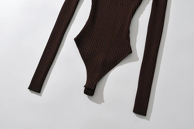 Contoured Ribbed Knitted Bodysuit - Kelly Obi New York