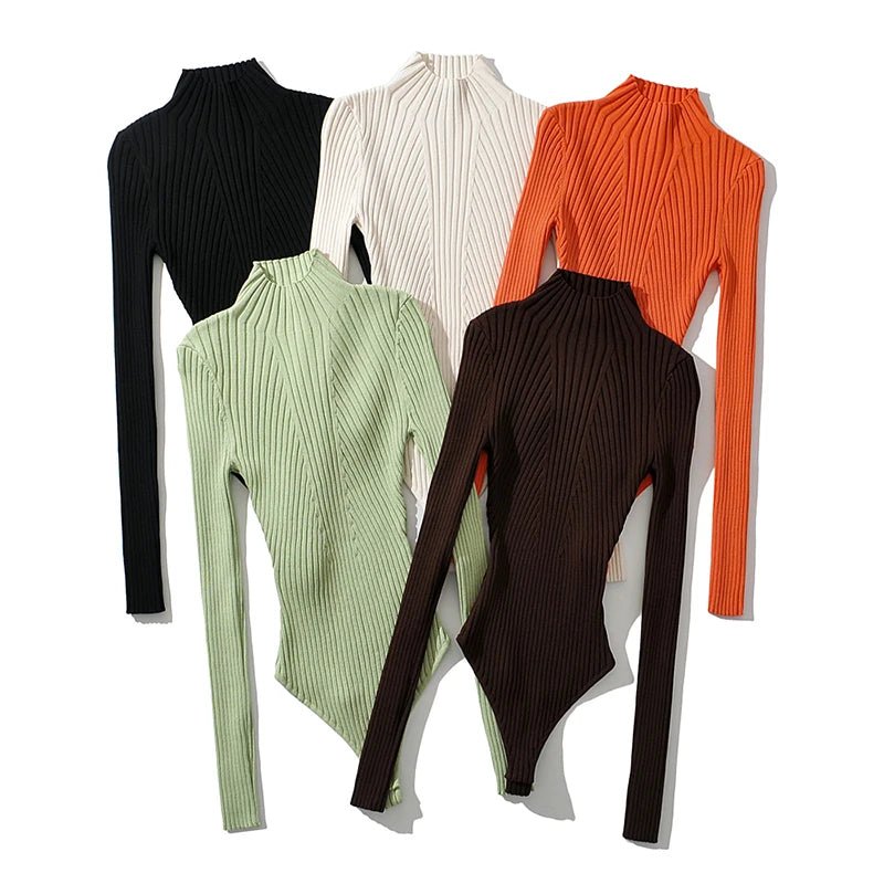 Contoured Ribbed Knitted Bodysuit - Kelly Obi New York