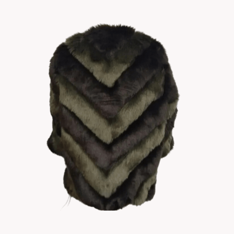 Contrast Faux Fur Coat - Kelly Obi New York