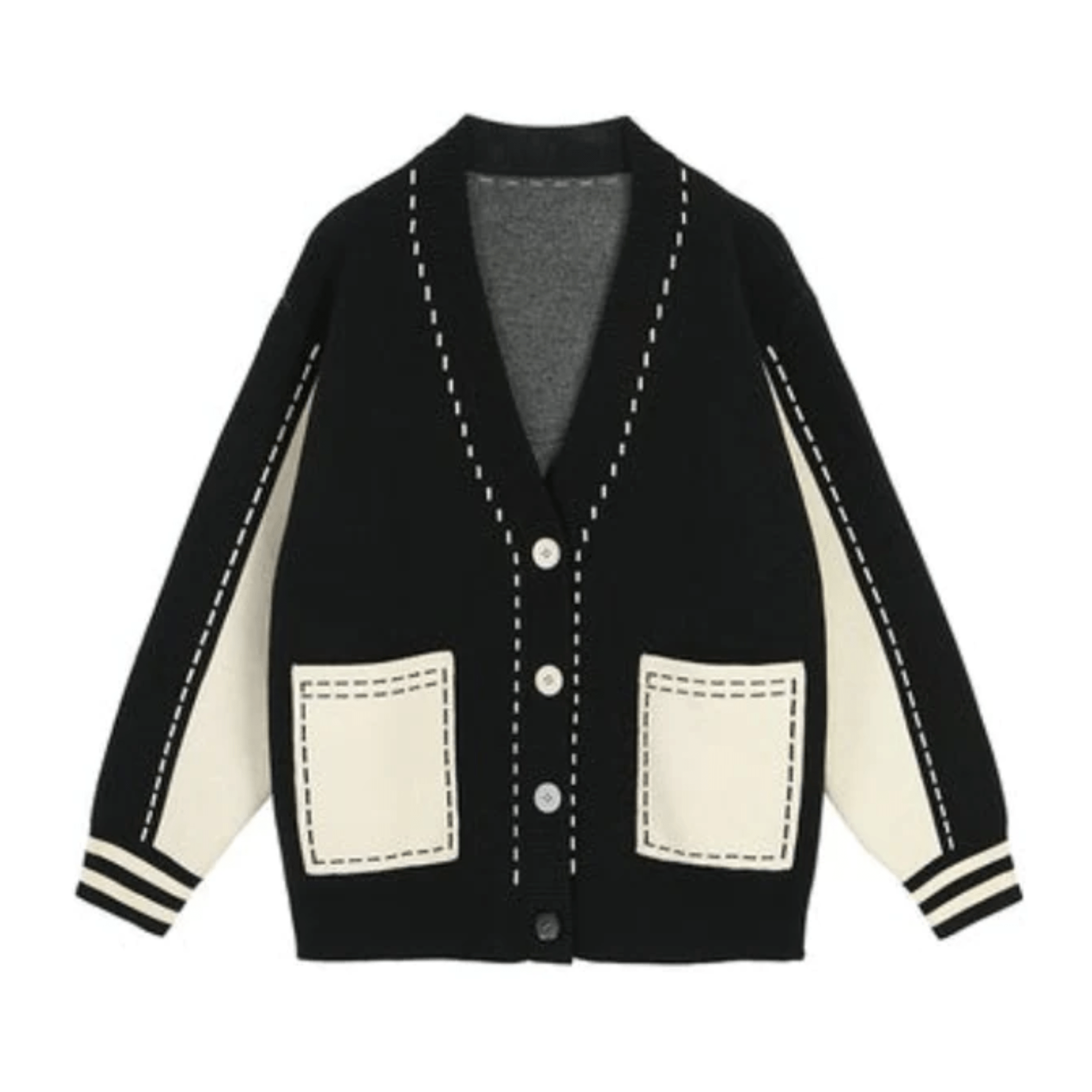 Contrast Overstitch Cartoon Jacket - Kelly Obi New York