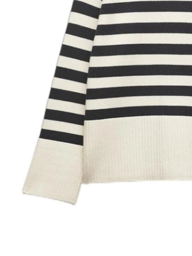 Contrast Stripes Knit Cardigan - Kelly Obi New York