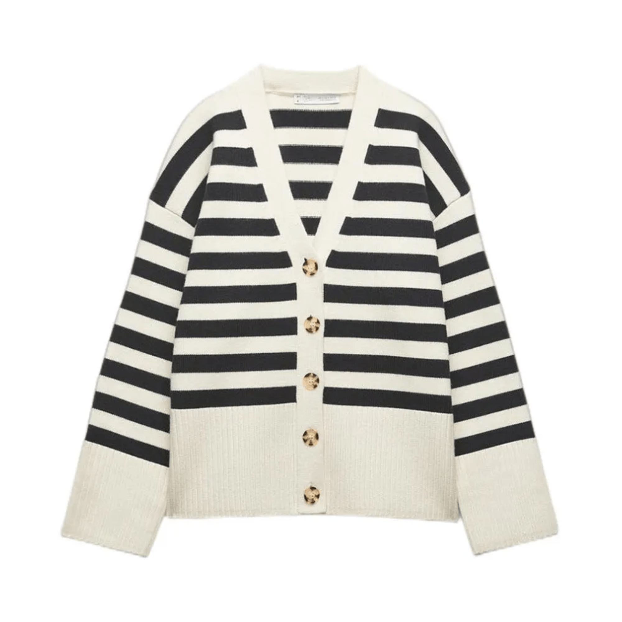 Contrast Stripes Knit Cardigan - Kelly Obi New York