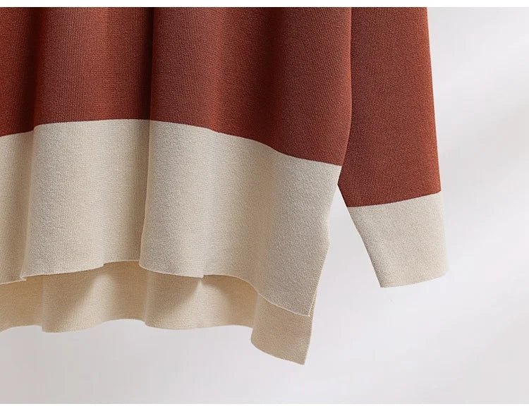 Contrast Sweater + Pants Knit Set - Kelly Obi New York
