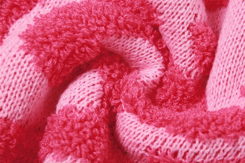 Contrast Swirls Cropped Knit Sweater - Kelly Obi New York