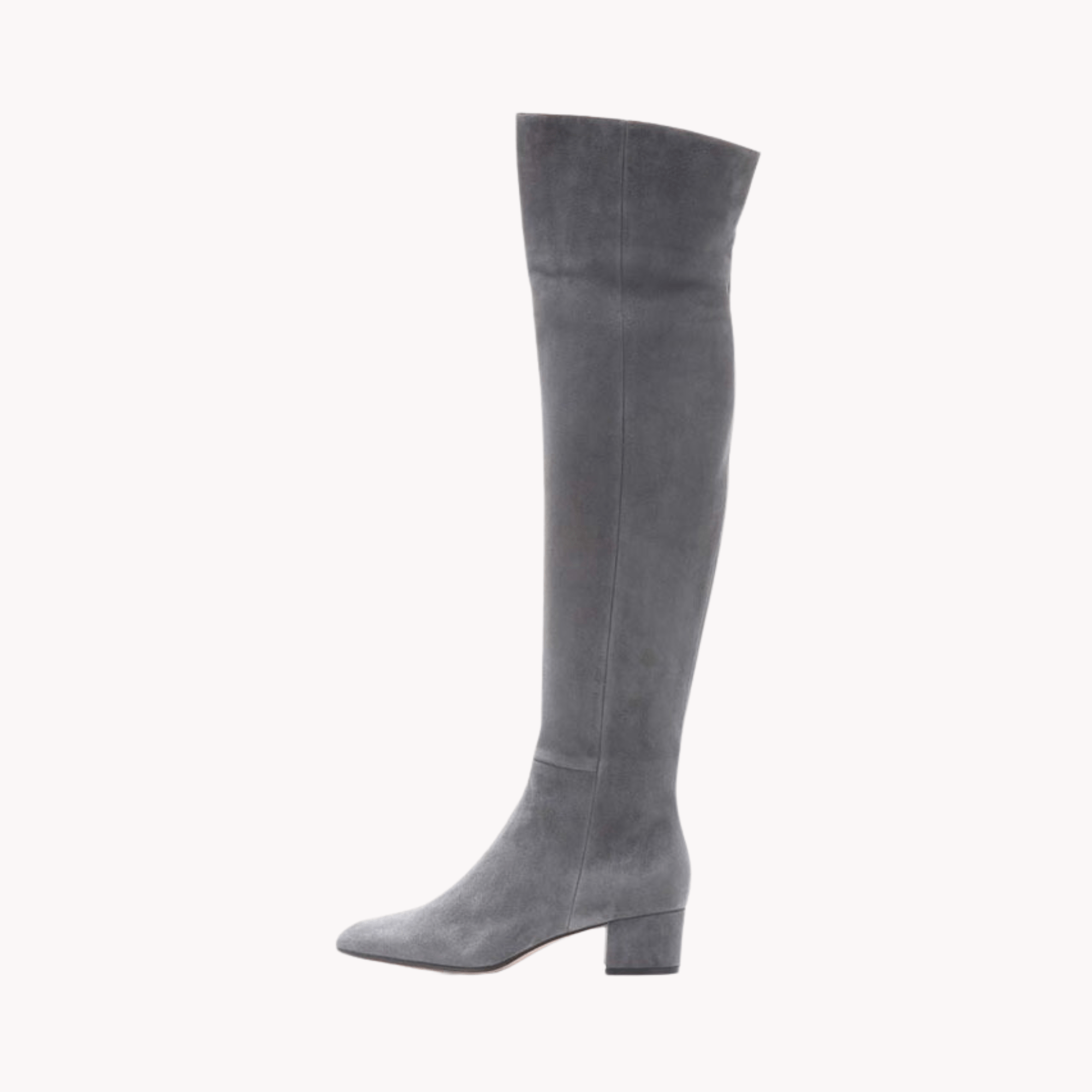 Cow Suede Over the Knee Boots - Kelly Obi New York