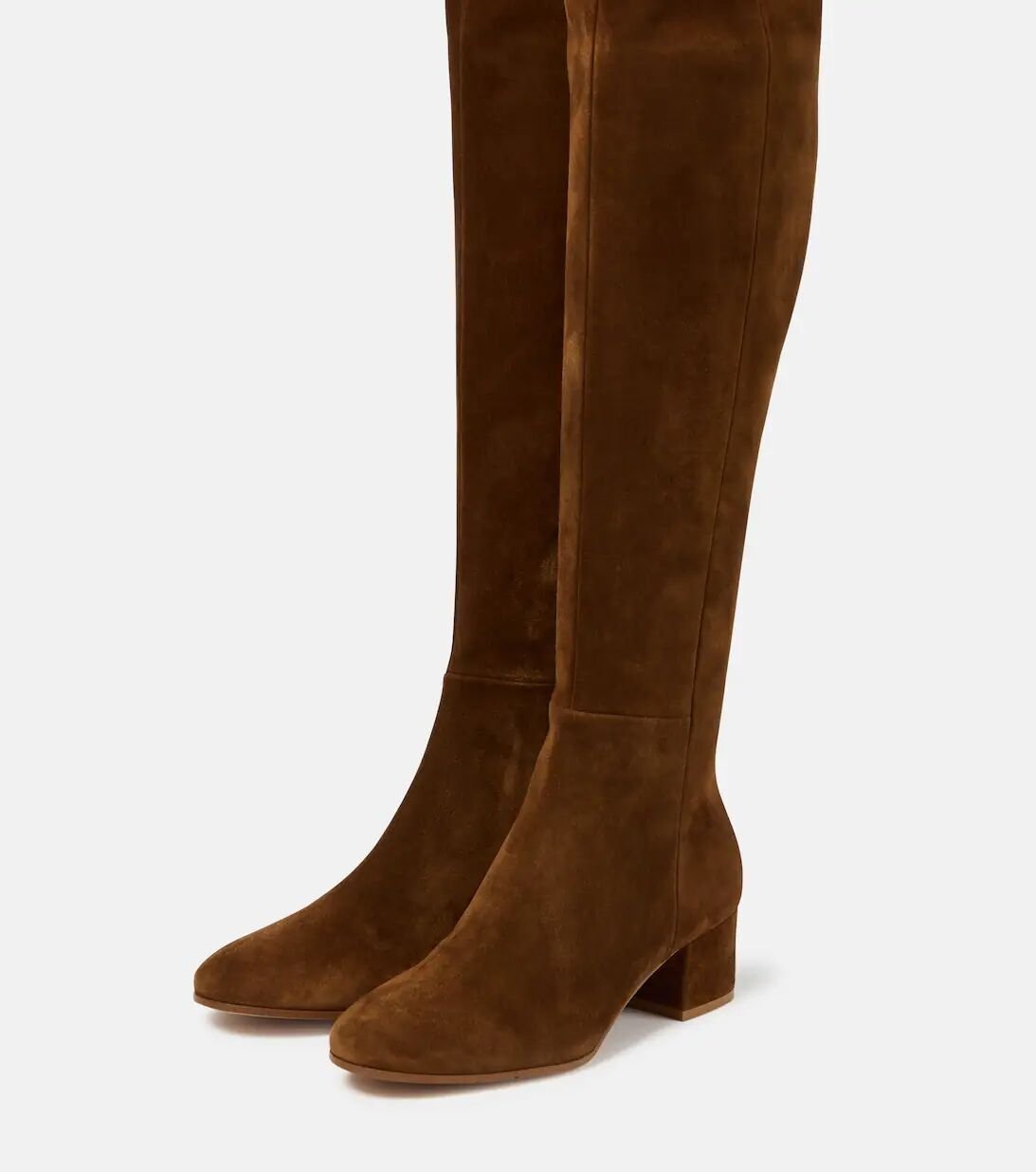 Cow Suede Over the Knee Boots - Kelly Obi New York